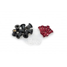 SCREW KIT ANODIZED FOR SCREENS WITH SILENTBLOCKS - RED